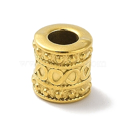 304 Stainless Steel Beads, Column with Infinity, Golden, 8.5x8mm, Hole: 4mm(STAS-Z058-03G-01)