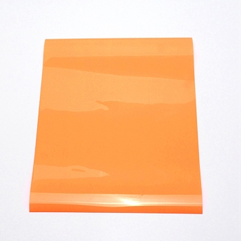 PU Heat Transfer Film, for Garment Accessories, Rectangle, Dark Orange, 305x250x0.3mm