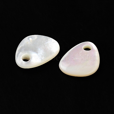 Natural White Shell Teardrop Charms(SSHEL-M022-02)-2
