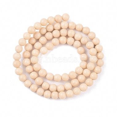 Perles en fossile naturelle(X-G-E110-4mm-2)-3