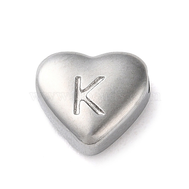 Stainless Steel Color Letter K 201 Stainless Steel Beads