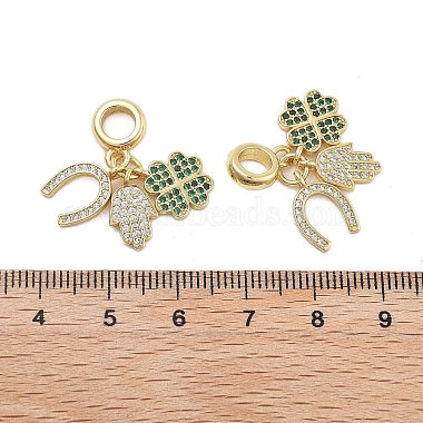 Brass Micro Pave Cubic Zirconia Pendants(KK-Q006-63G)-3