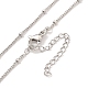 Round Brass Curb Chain Necklaces for Women(NJEW-G084-18P)-2