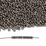 TOHO 8/0 Demi Round Beads, Japanese Seed Beads, Nickel Plating, (711) Tarnished Silver Metallic, 3x1.15mm, Hole: 1.2mm, about 33500pcs/pound(450g)(SEED-DR08-0711)