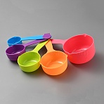 Plastic Measuring Spoons, Bakeware Tool, Colorful, 195x99x63mm(AJEW-WH20072-86A)