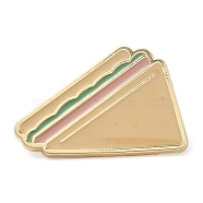 Food Enamel Pins, Light Gold Alloy Brooch, Sandwich, Food, 21.5x28x1.5mm(JEWB-K012-01B-KCG)