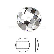 Austrian Crystal Rhinestone, 2035, Crystal Passions, Foil Back, Faceted Chessboard Round, 001_Crystal, 14x2.5mm(X-2035-14mm-001(F))