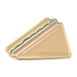 Food Enamel Pins, Light Gold Alloy Brooch, Sandwich, Food, 21.5x28x1.5mm(JEWB-K012-01B-KCG)