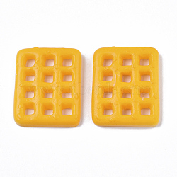Opaque Resin Decoden Cabochons, Imitation Food, Cookies, Orange, 26x22.5x5mm(CRES-N022-65B)