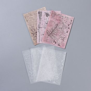 Scrapbook Paper, Vegetable Parchment & Munken Paper, for DIY Album Scrapbook, Greeting Card, Background Paper, Diary Decorative, Plant Talk, 14x10cm, 30 sheets/bag