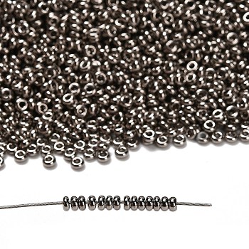 TOHO 8/0 Demi Round Beads, Japanese Seed Beads, Nickel Plating, (711) Tarnished Silver Metallic, 3x1.15mm, Hole: 1.2mm, about 33500pcs/pound(450g)