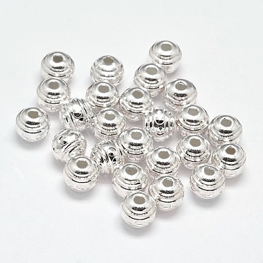 фантазии вырезать 925 стерлингового серебра круглые бусины(STER-F012-09B)-2