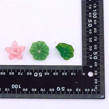 14 Pieces 7 Styles Acrylic Lotus Charm Pendant Colorful Flower Leaf Charm Plants Charm Pendant for Jewelry Earring Bracelet Making Crafts(JX564A)-8