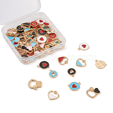 Cheriswelry 72Pcs 18 Style Alloy Enamel Charms & Pendants(ENAM-CW0001-11)-4