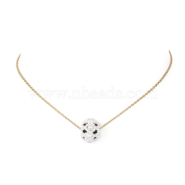 Shell Pearl Beaded Flower Pendant Necklace(NJEW-MZ00018)-3