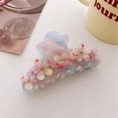 Sky Blue Cellulose Acetate Claw Hair Clips