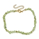 Natural Peridot Anklets(AJEW-AN00592-09)-1