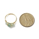 Круглое плетеное кольцо из бисера с натуральным зеленым авантюрином(RJEW-JR00550-05)-6