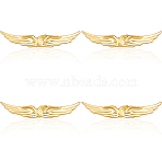 4Pcs Alloy Lapel Pin Backs for Security, Wing, 20x73mm(JEWB-DC0001-22B)