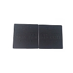Cardboard Earring Display Cards, Square, Black, 5x5x0.05cm, 100pcs/set(CDIS-WH0020-04A)
