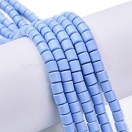 Handmade Polymer Clay Bead Strands, Column, Medium Slate Blue, 6.5x6mm, Hole: 1.2mm, about 61pcs/strand, 15.75 inch(40cm)(CLAY-ZX006-01-93)