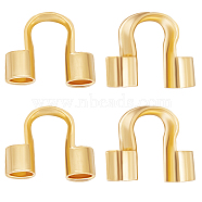 300Pcs Wire Guardian and Protectors, Long-Lasting Plated, Real 18K Gold Plated, 5x6x1mm, Hole: 1.5mm(KK-BBC0013-09B-G01)