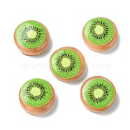 Fruit Series Opaque Resin Cabochons, Kiwi Fruit, 10x3.5mm(CRES-Q006-01G)