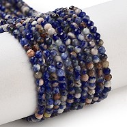 Natural Sunset Sodalite Beads Strands, Faceted, Round, 2mm, Hole: 0.5mm, about 195~198pcs/strand, 15.35~15.63''(39~39.7cm)(G-B088-C23-02)