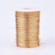 Eco-Friendly Copper Wire, Copper Beading Wire for Jewelry Making, Long-Lasting Plated, Golden, 21 Gauge, 0.7mm(CWIR-K001-01-0.7mm-KCG)