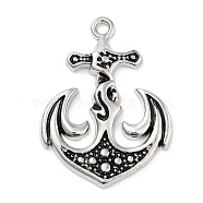 Tibetan Style Alloy Pendants, Anchor & Helm, 52.5x39x4.5mm, Hole: 3.5mm(FIND-U006-13AS-08)