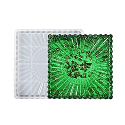 DIY Cup Mat Silicone Molds, Resin Casting Molds, for UV Resin, Epoxy Resin Craft Making, Square Pattern, 152x152x15mm(DIY-A035-05C)