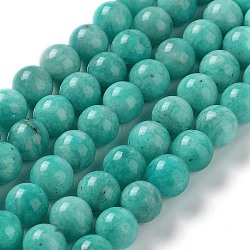 Natural Gemstone Amazonite Round Beads Strands, 8mm, Hole: 1mm, about 48pcs/strand, 15.7 inch(G-O017-8mm-08C)