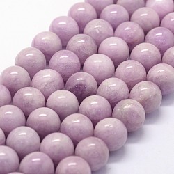 Natural Kunzite Beads Strands, Spodumene Beads, Grade AAA, Round, 12mm, Hole: 1mm; about 32pcs/strand, 15.5inches(G-K285-01-12mm)