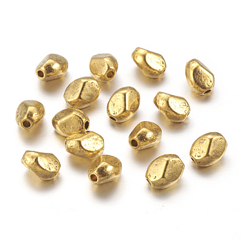Tibetan Style Alloy Spacer Beads, Lead Free & Cadmium Free, Oval, Antique Golden, 6x5mm, Hole: 1mm