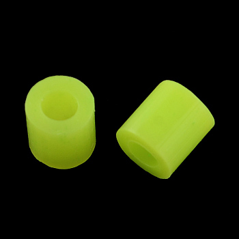 PE DIY Melty Beads Fuse Beads Refills, Tube, Green Yellow, 8.5~9x9~9.5mm