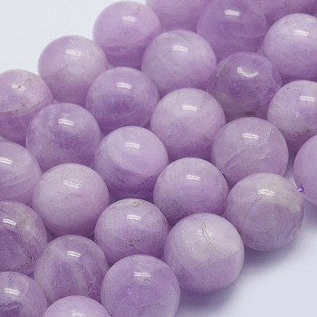 Natural Kunzite Beads Strands, Spodumene Beads, Round, Grade A+, 12mm, Hole: 1mm, about 32pcs/strand, 15.7 inch(40cm)