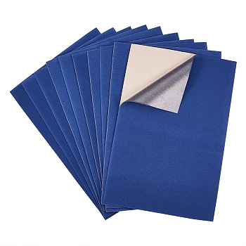 Jewelry Flocking Cloth, Self-adhesive Fabric, Marine Blue, 40x28.9~29cm, 12sheets/set