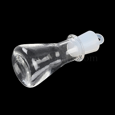 Clear Glass Wishing Bottle Pendants(GLAA-A010-01H)-2