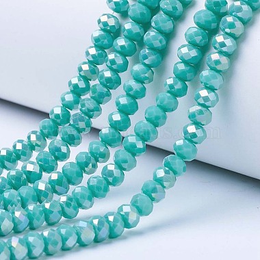 Medium Turquoise Rondelle Glass Beads