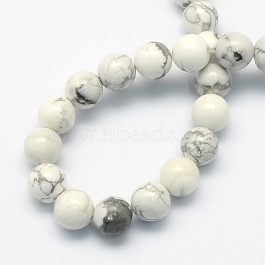 Natural Howlite Round Beads Strands(X-G-S176-10mm)-2