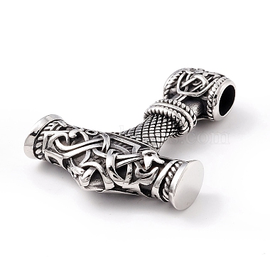 Tibetan Style 304 Stainless Steel Pendants(STAS-P305-52AS)-3