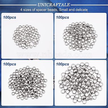 Unicraftale 304 Quetschperlen aus Edelstahl(STAS-UN0011-78P)-4