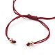 Bracelet de perles tressées en cordon de nylon ajustable(BJEW-JB05828-01)-3