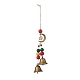 Christmas Theme Schima Wood Beaded Pendant Decorations(HJEW-JM00926)-3