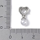 Rack Plating Brass Micro Pave CLear Cubic Zirconia Pendants(KK-E110-01P)-3