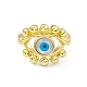 Natural Shell Evil Eye Open Cuff Ring(RJEW-I091-06G)-2