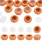12Pcs Miniature Resin Basket, for Micro Landscape, Dollhouse Decoration, 12Pcs Acrylic Sheets, Flat Round, Mixed Color, 30x15mm(DIY-TA0016-07)