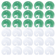 PandaHall Elite 60Pcs 2 Colors Imitation Jade Glass Pendants, Elephant, Mixed Color, 16x18.5x4.5mm, Hole: 1.2~1.4mm, 6pcs/color(GLAA-PH0001-96)