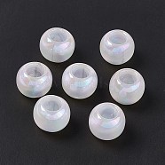 Opaque Acrylic Beads, AB Color, Rondelle, White, 17.5x14mm, Hole: 8.8mm(OACR-C008-01E)