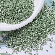 MIYUKI Delica Beads, Cylinder, Japanese Seed Beads, 11/0, (DB0413) Galvanized Moss Green, 1.3x1.6mm, Hole: 0.8mm, about 2000pcs/10g(X-SEED-J020-DB0413)